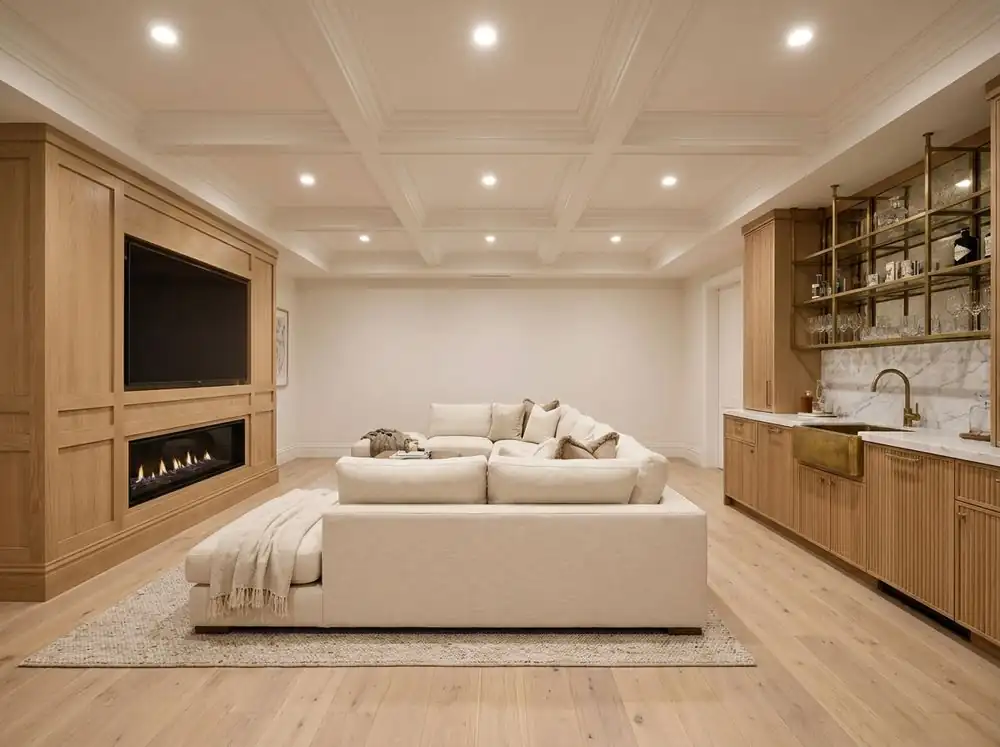 Basement finishing — after (example)