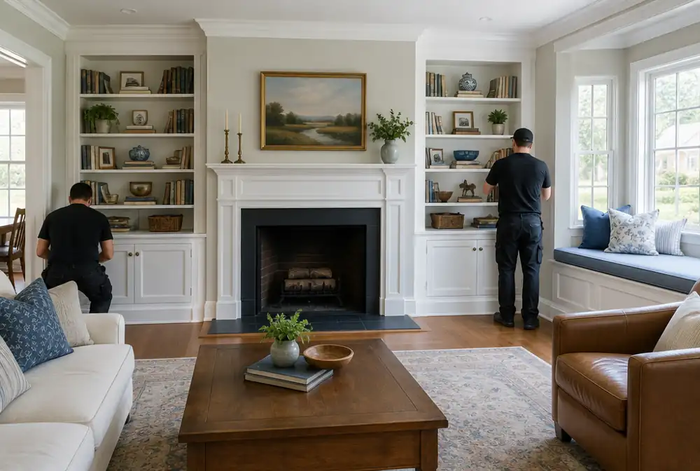 Custom built-in bookcases