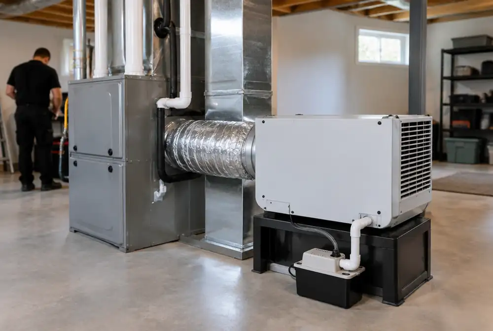 A whole-basement dehumidifier