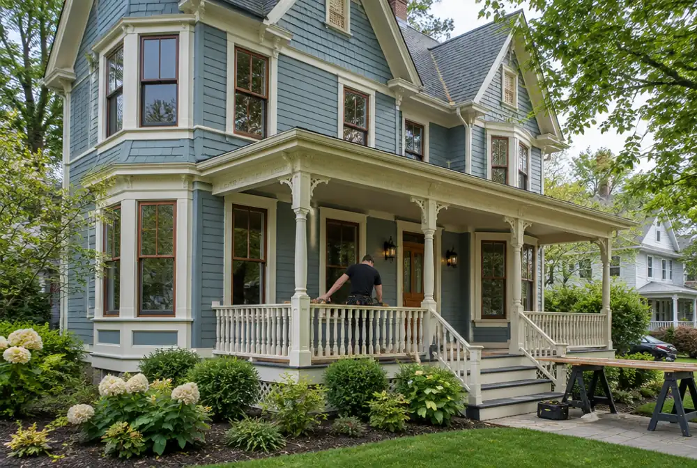 A restored Victorian home