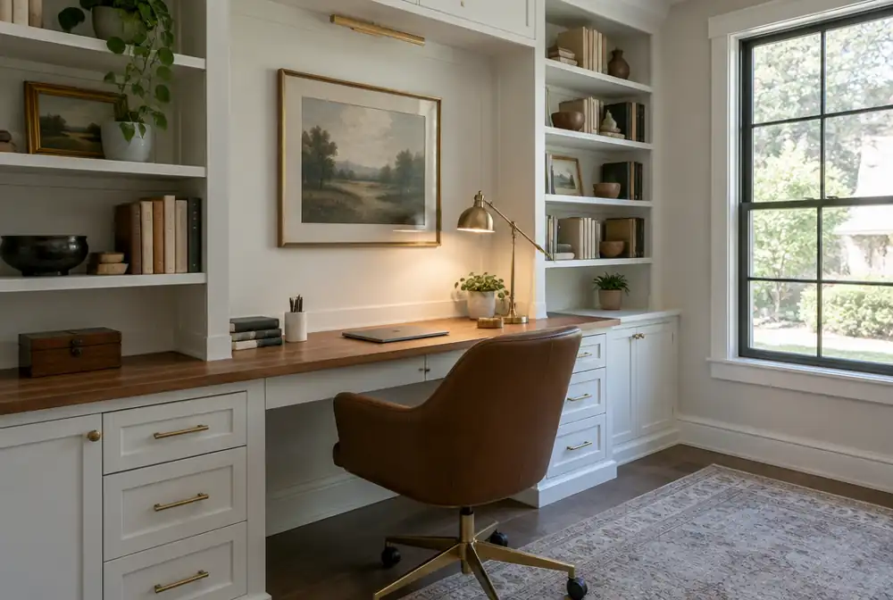 A built-in home office