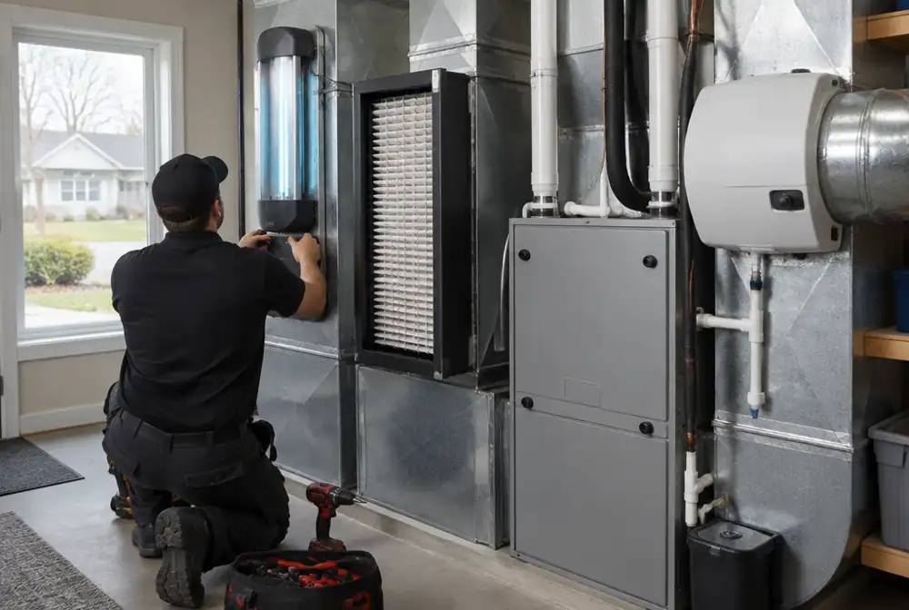 Indoor air quality equipment on a furnace