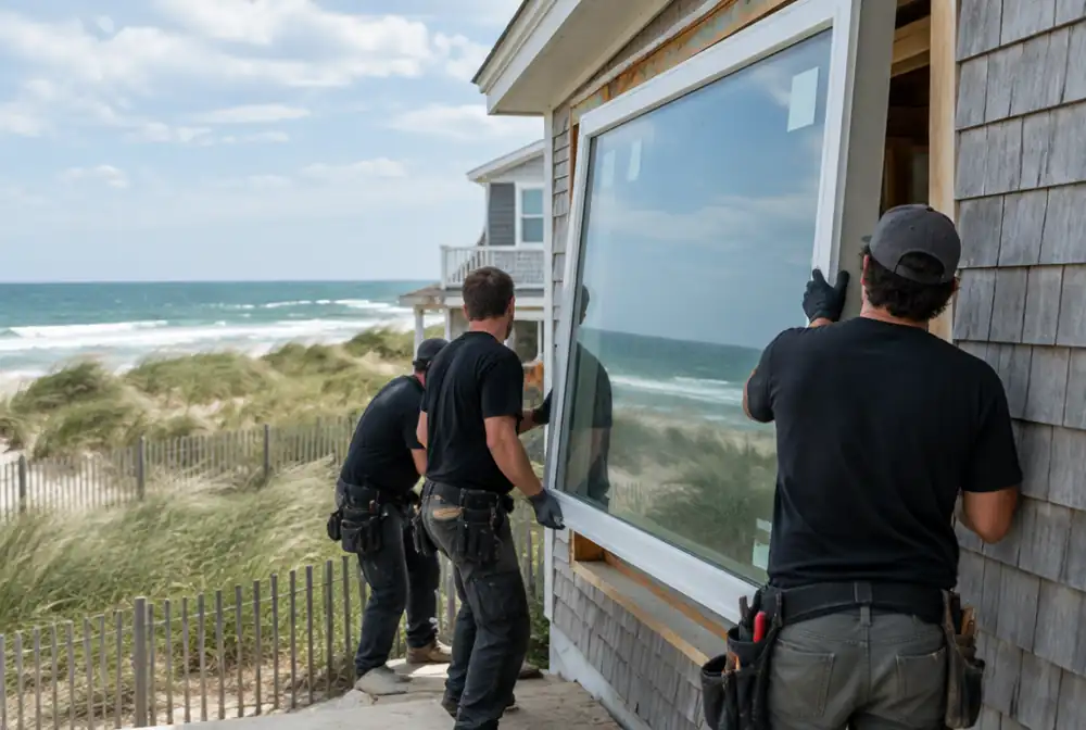 Impact windows going into a shore house