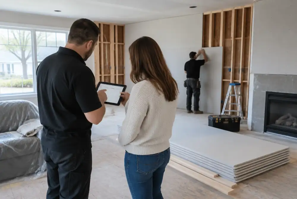 A home rebuild after an insurance claim