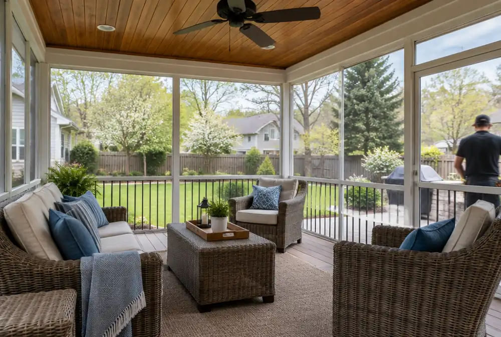 A new screened porch