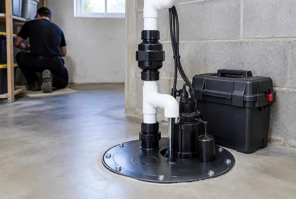 A new sump pump with battery backup