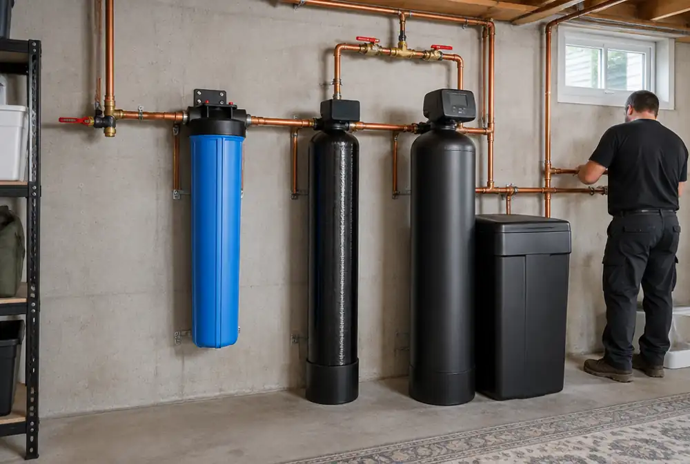 A whole-house water filtration system